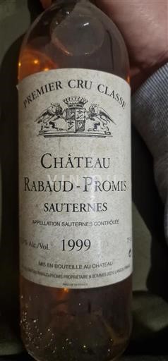 Bordeaux Sauternes Premier Cru Château Rabaud-Promis 1999