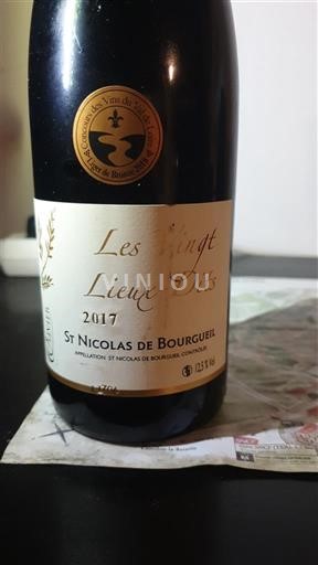 Thung lũng sông Loire Saint-Nicolas-De-Bourgueil Cave des Vins de Bourgueil Les Vingt Lieux-Dits 2017