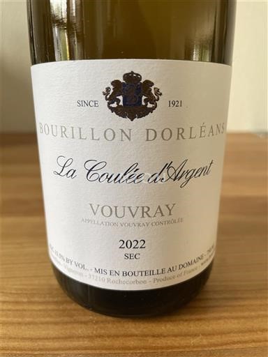 Thung lũng sông Loire Vouvray Bourillon Dorléans La Coulée d'Argent 2022
