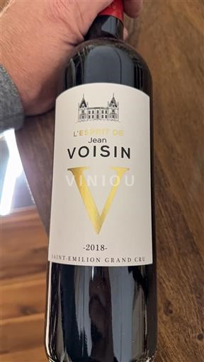 Bordeaux Saint-Émilion Grand Cru Jean Voisin L'Esprit de Jean Voisin 2018