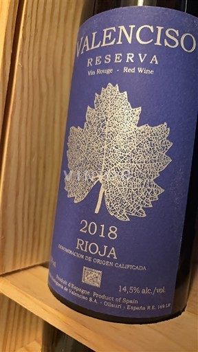 La Rioja Rioja Valenciso Reserva 2018
