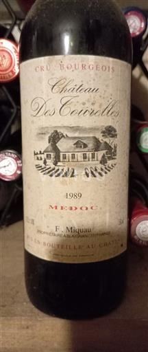 Bordeaux Médoc Cru Bourgeois Château Des Tourrelles 1989