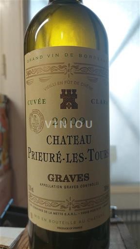 Bordeaux Graves Château Prieuré-Les-Tours Clara 2009