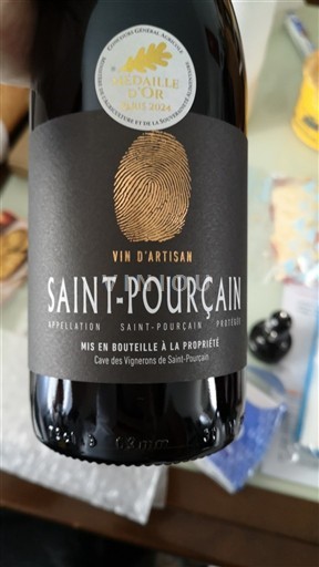 Dolina Loare Saint-Pourçain Cave des Vignerons de Saint-Pourçain Vin d'Artisan 2023
