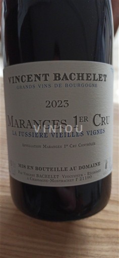 Bourgogne Maranges Premier Cru Domaine Vincent Bachelet La Fussière Vieilles Vignes 2023