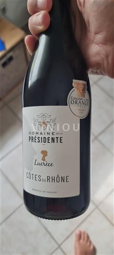 Rhônen laakso Côtes-du-rhône Domaine La Présidente Lucrèce Ei vuosikertaa