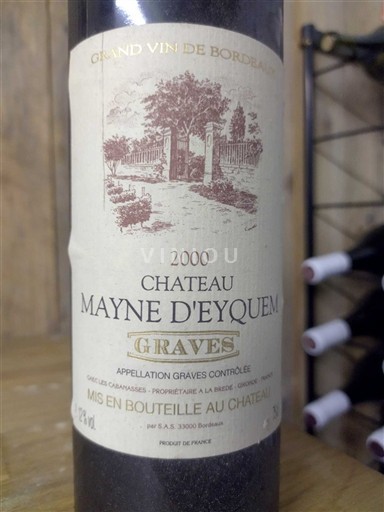 Bordeaux Graves Château Mayne Eyquem 2000