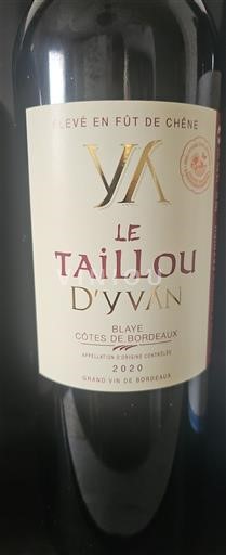 Bordeaux Blaye-côtes-de-bordeaux Le Taillou Yvan 2020