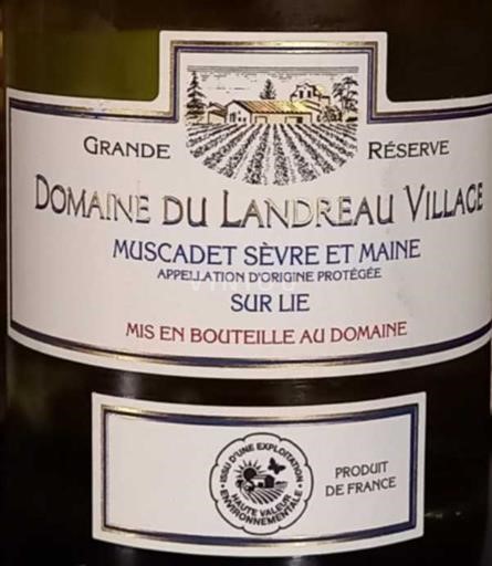 Wijnen Blanc sec Grande Réserve Domaine Landreau Village 2023 Frankrijk Loirevallei Muscadet-Sèvre-et-Maine AOC