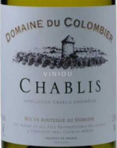 Burgundi Chablis Domaine Colombier 2020