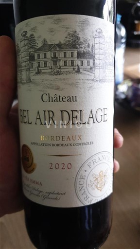 Bordeaux Château Bel Air Delage 2020