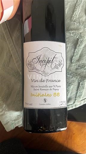 Beaujolais Incipit / N. Pavie Initiales BB 2023