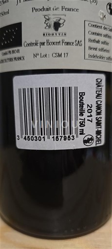 Bordeaux Château Canon Saint Michel 2017