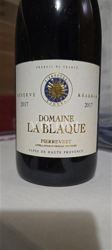 Vallée du Rhône Pierrevert Domaine La Blaque Réserve 2017
