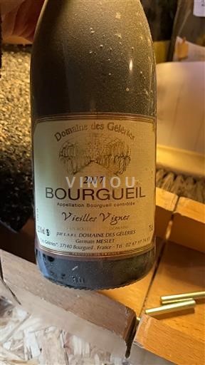 Loiren laakso Bourgueil Domaine Des Géleries Vieilles Vignes 2017