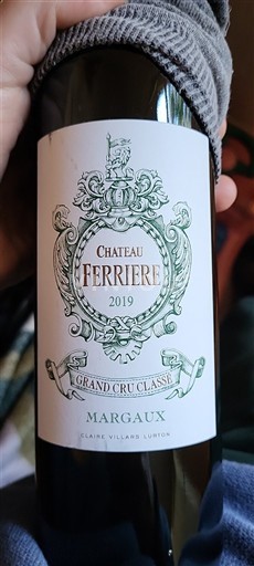 Bordeaux Margaux Grand Cru Château Ferrière 2019