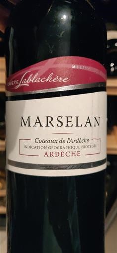 Alps and Rhodanian Region Coteaux de l'Ardèche Cave de Lablachère Marselan 2019