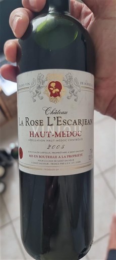 Bordeaux Haut-Médoc Château La Rose L'Escarjean 2005