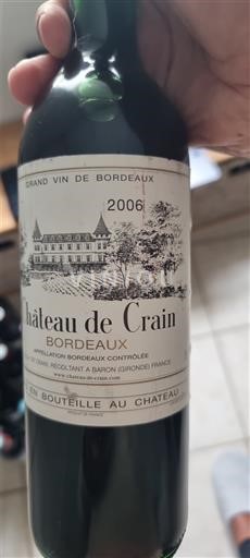 Bordeaux Château Crain 2006