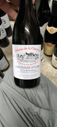Borgoña Santenay Premier Cru Château La Charrière Clos Rousseau Sin añada