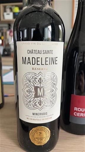 Languedoc Minervois Château Sainte Madeleine Réserve 2021
