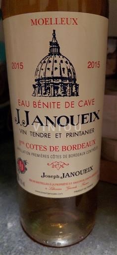 Bordeaux Premières Côtes de Bordeaux J. Janoueix Eau Bénite de Cave 2015