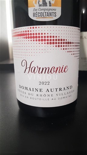 Thung lũng Rhône Côtes-du-rhône-villages Domaine Autrand Harmonie 2022