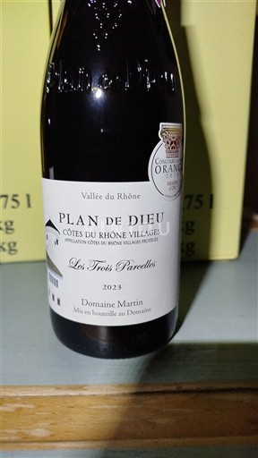 Rhônen laakso Côtes-du-rhône-villages Domaine Martin Les Trois Parcelles 2023