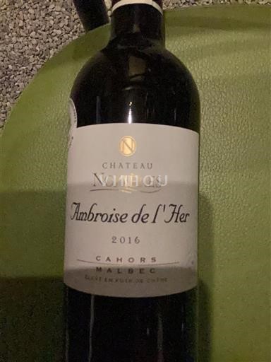 South West Cahors Château Nozières Ambroise de l'Her 2016