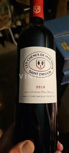 Bordeaux Saint-Émilion Château Pavie Macquin Les Chênes de Macquin 2019