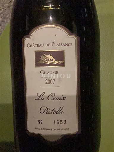Thung lũng sông Loire Chaume Château Plaisance La Croix Pistolle 2007
