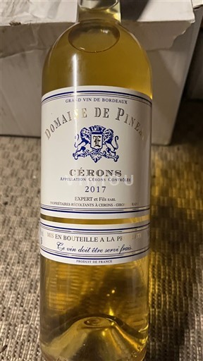 Bordeaux Cérons Domaine Pineau 2017