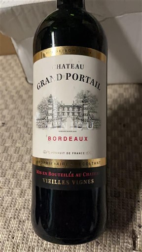 Bordeaux Château Grand Portail Vieilles Vignes 2019