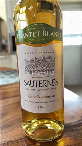 Bordoja Sauternes Chantet Blanet 2020