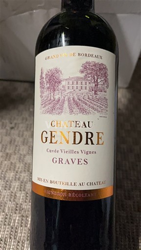 Bordeaux Graves Château Gendre Vieilles Vignes 2019