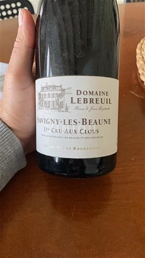 Borgoña Savigny-lès-Beaune Premier Cru Domaine Lebreuil 1er Cru Aux Clous 2018
