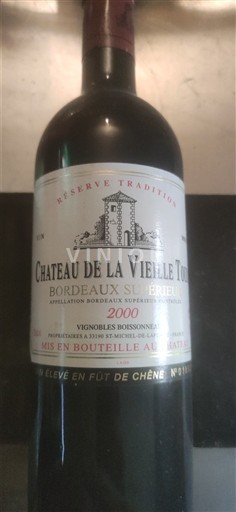 Burdeos Bordeaux superior Château La Vieille Tour Réserve Tradition 2000