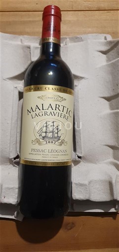 Wines Rouge sec Château Malartic-Lagravière 2009 France Bordeaux Pessac-Léognan AOC Grand Cru Classé
