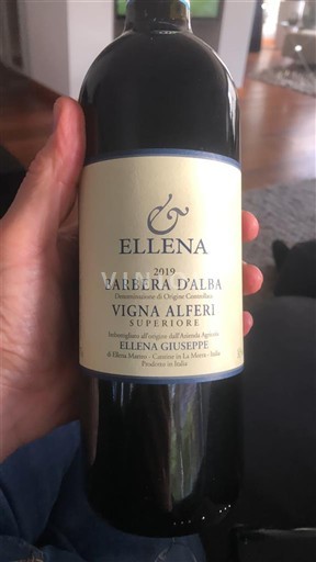 Piedmont Barbera d'Alba Ellena Giuseppe Vigna Alfieri Superiore 2019