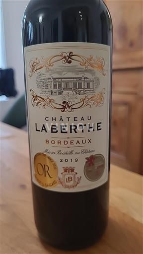 Bordeaux Château La Berthe 2019