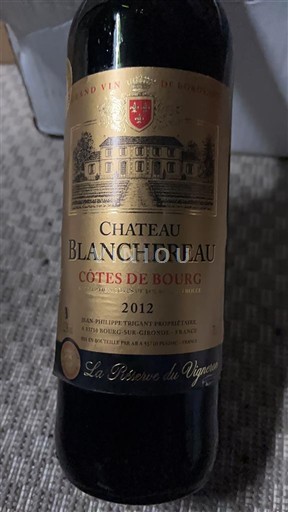Burdeos Côtes-de-bourg Château Blanchereau La Réserve du Vigneron 2012