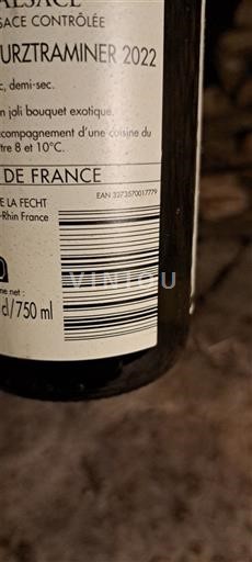 Alsacia Château Cave de la Fecht 2022