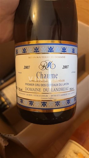 Thung lũng sông Loire Chaume Premier Cru Domaine Landreau 2007