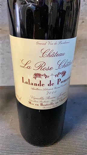 Bordeaux Lalande-de-pomerol Château La Rose Chatain 2000