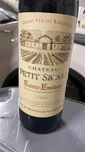 Bordeaux Saint-Émilion Château Petit Sicard 1999