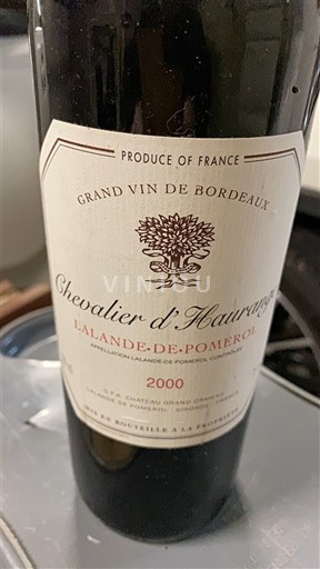 Burdeos Lalande-de-Pomerol Chevalier Haurange 2000