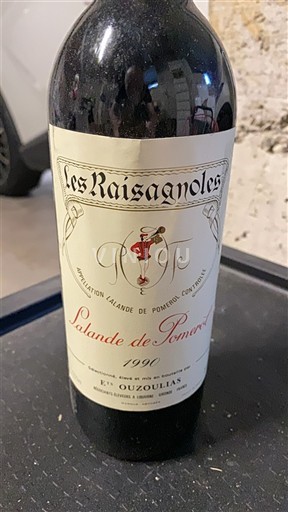 Burdeos Lalande-de-Pomerol Ets Ouzoulias Les Raisagnoles 1990