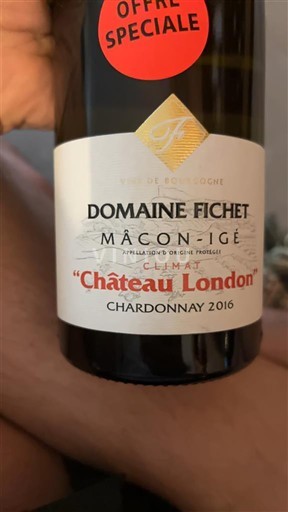 Bourgogne Mâcon og mâcon-landsbyer Domaine Fichet Château London 2016