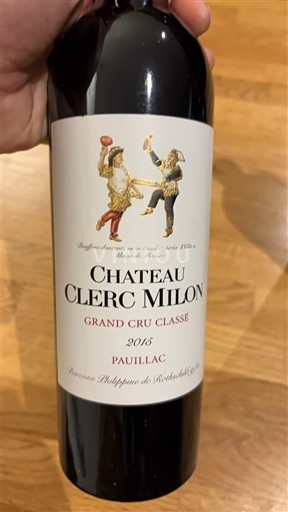 Bordeaux Pauillac Chateau Clerc Milon 2015