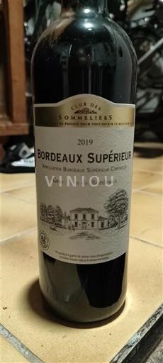 Bordeaux Bordeaux supérieur Club des Sommeliers 2019